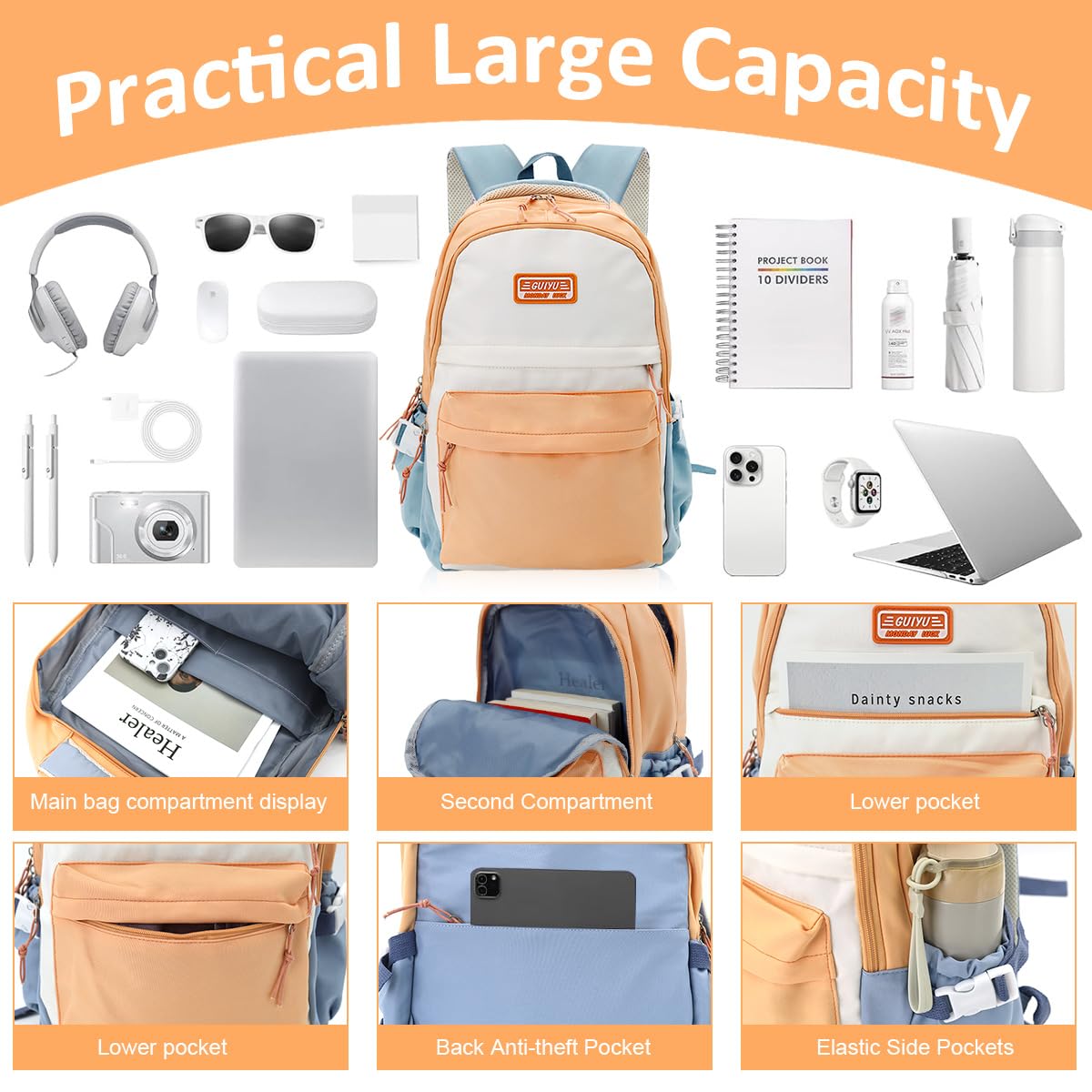 PALAY Girls Backpack School Backpack Fashion Contrast Color Waterproof Nylon Backpack Large Double Layer Backpack Travel Backpack Casual Travel Backpack School Girls Backpack PALAY Girls Backpack School Backpack Fashion Contrast Color Waterproof Nylon Backpack Large Double Layer Backpack Travel Backpack Casual Travel Backpack School Girls Backpack